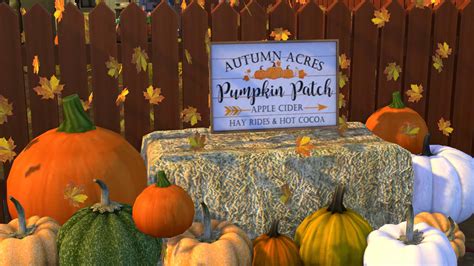 pumpkin patch signs sunkissedlilacs sims  cc
