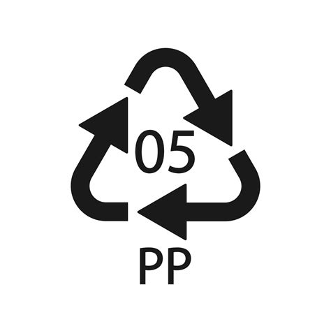 plastic recycle symbol pp  vector icon  vector art  vecteezy