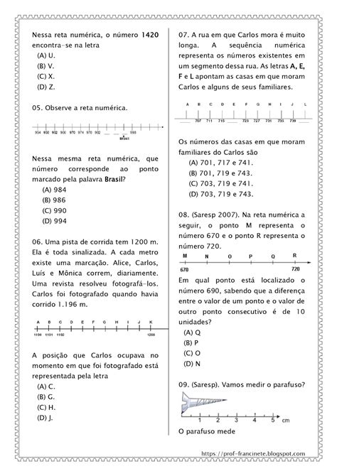 blog da profa francinete simulado de matematica    ano