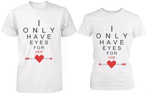 buy cute matching couple shirts i only have eyes for you graphic tees t shirt