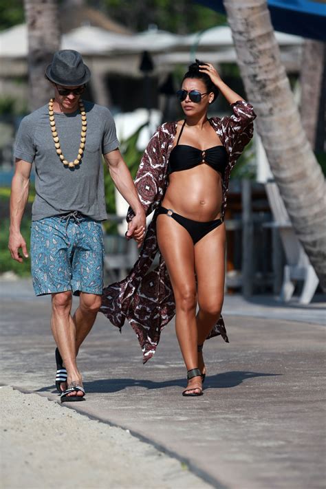 pregnant naya rivera in bikini out and about in hawaii
