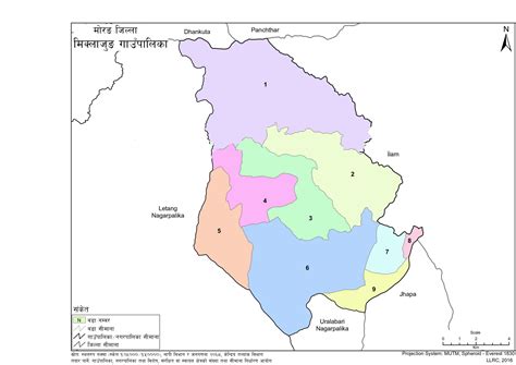 map  miklajung rural municipality morang nepal nepal archives