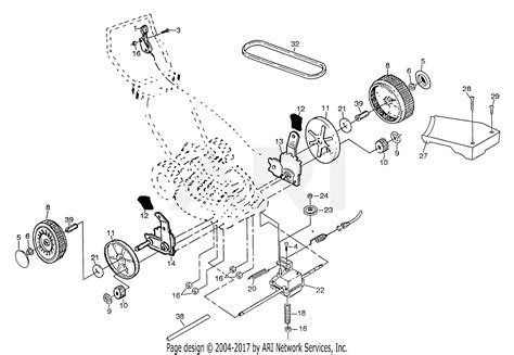 poulan ppl mower parts diagram  drive assembly