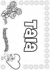 Tala Coloring Pages Name Hellokids Print Color Online Tabitha Trinity sketch template
