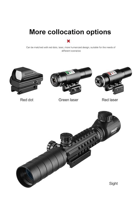 3 9x32 Scope Illuminated Rangefinder Rifle Holographic 4 Reticle Sight