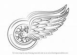 Wings Red Logo Detroit Draw Coloring Step Pages Drawing Learn Logos Nhl Search Logodix Again Bar Case Looking Don Print sketch template