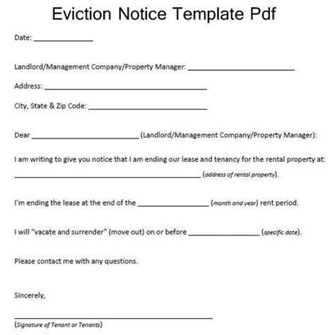 list  family member eviction notice letter ideas sample letter