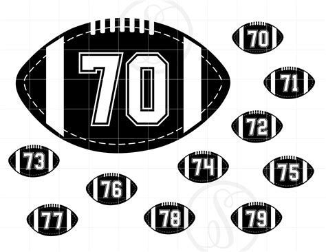 football numbers   svg football svg cut file cricut etsy