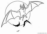 Bat Coloring Coloring4free Pages Preschooler Flying Night Outline Halloween Cute sketch template