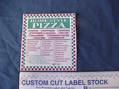 homestyle pizza precision label grocery promotional  custom label printer