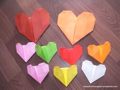 easy activities  valentines origami hearts  preschoolers saitama  kids