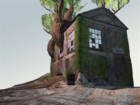 alien tree house scene vignette render ivan bouinatchov