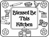 Coloring Pages Pagan Wiccan Kitchen Printable Adult Printables Kids Lora Craig Blessed Witch Sheets Patterns Books Book Colouring Shadows Color sketch template
