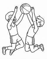 Basketball Coloring Pages Color Kids Children Print Coloriage Funny sketch template