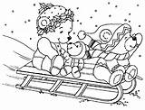 Coloring Pages Sledding Holiday Holidays Kids sketch template