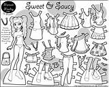 Doll Paper Coloring Printable Pages Dolls Dress Clothes Print Marisole Monday Color Fashion Printing Colouring Saucy Sweet Girls Kids Template sketch template