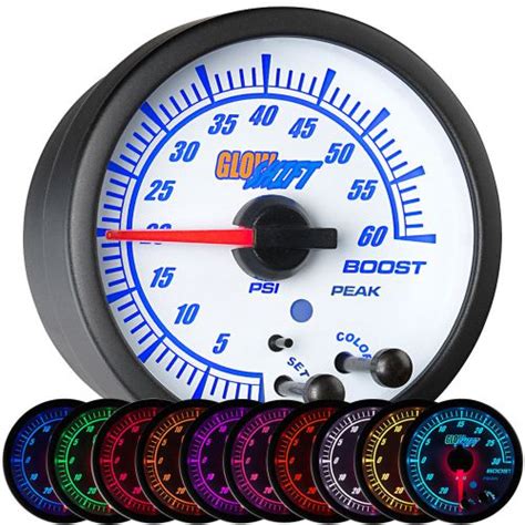 purchase mm glowshift white elite  color  psi electronic boost gauge gs ewt   west