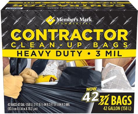 M M Commercial Contractor Clean Up Trash Bags 42 Gal 42 Ct