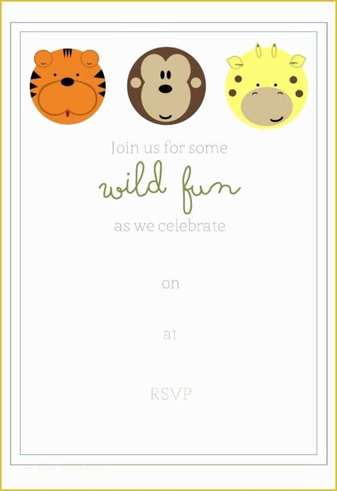 safari invitation template    printable jungle party