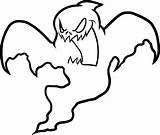 Ghost Coloring Pages Kids Printable Halloween Scary Draw sketch template