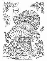 Mushrooms Frog sketch template