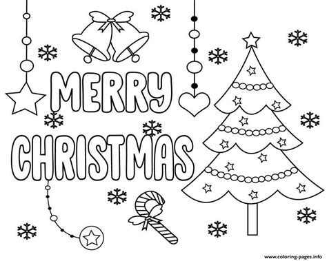 merry christmas tree light  december coloring page printable