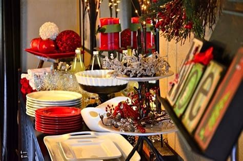 set    holiday buffet  small spaces