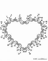 Heart Wreath Points Dots Connect Print Relier Pages Jeu Dot Wedding Coeurs Moyen Hellokids Printable Activities Kids sketch template