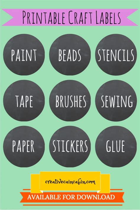 printable craft labels creative cain cabin