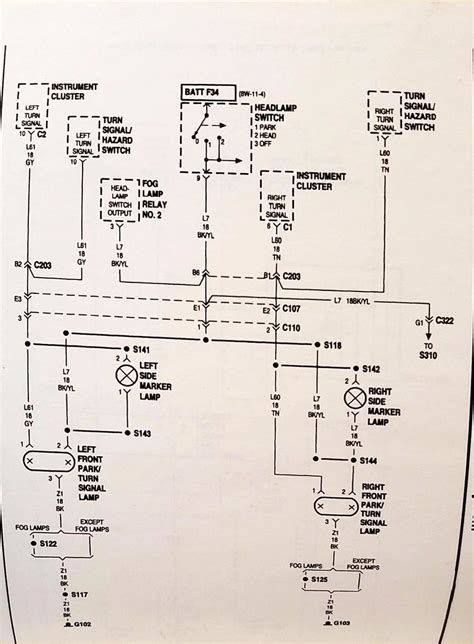 jeep wrangler tj turn signal wiring diagram relay diagram