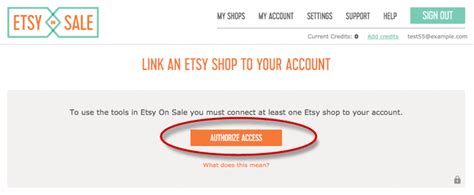 Authorize Access Etsy On Sale