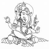 Ganesha Elephant Hindu Xcolorings 650px sketch template