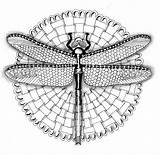 Zentangle Dragonfly Efie Kwok Libellule sketch template