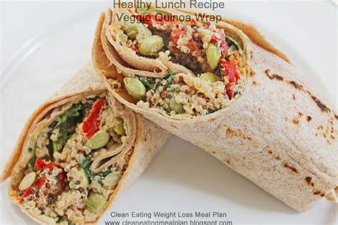 healthy lunch recipe  weight loss meal plan veggie quinoa wrap