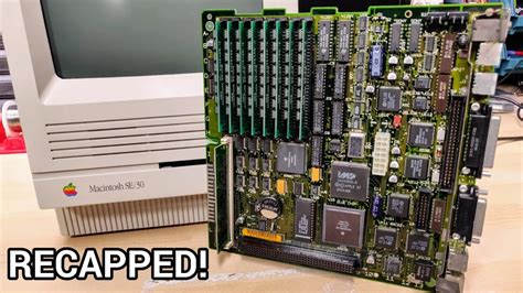 recapping  testing  mac se motherboard youtube