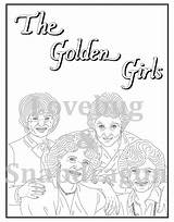 Coloring Golden Girls Pages Instant Book Printable Digital  sketch template