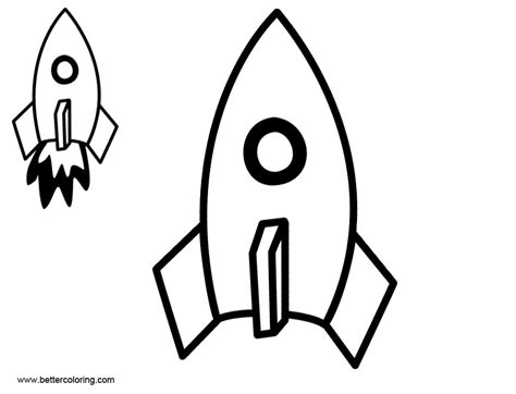 rocket ship coloring pages template  printable coloring pages