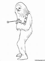 Chewbacca Coloring Pages Wars Star Printable Color Getdrawings Drawing Getcolorings sketch template