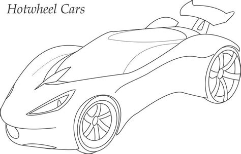 drawing hot wheels simple car outline coloring page  printable