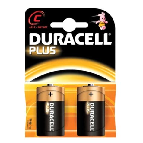Duracell Battery Alkaline Plus Lr14 C Mn 1400 Blister 2 Platinet Store