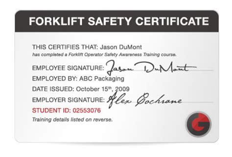 forklift certificate versatile training solutions