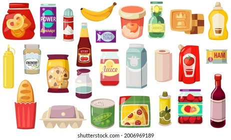 vector illstration  everyday pantry grocery stock vector