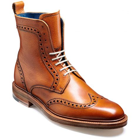 barker hockney tan wingtip brogue boots marshall shoes