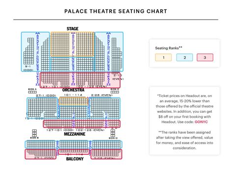 palace theatre seating chart  seats pro tips