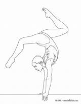 Coloring Gymnastics sketch template