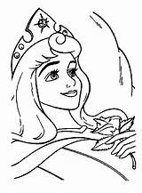 Sleeping Coloring Beauty Pages Simple Children Disney sketch template