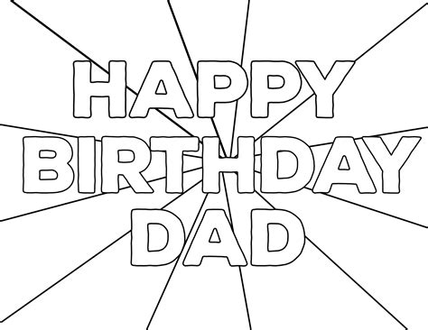 happy birthday dad coloring pages  educative printable happy