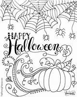 Coloring Halloween Pages Adults Happiness Homemade Kids sketch template