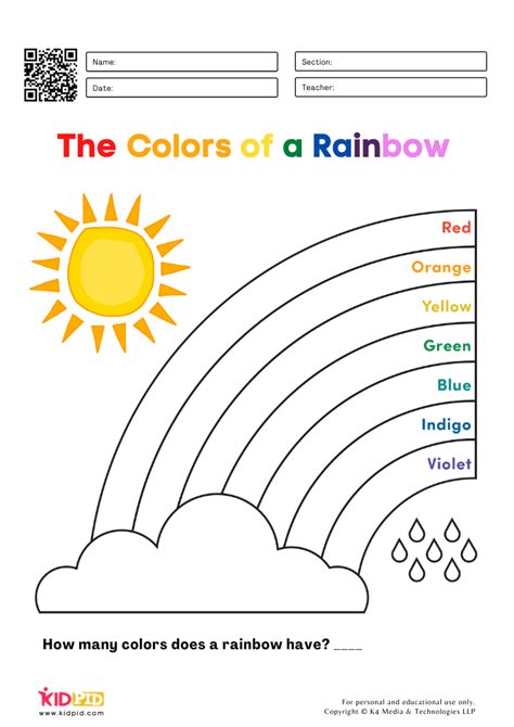 rainbow coloring pages  kids kindergarten themes kindergarten