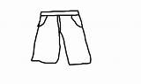Bermuda Shorts sketch template
